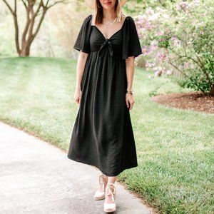 NWOT Pinkblush Black Clip Dot Dress